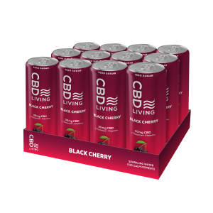 CBD Sparkling Water - Black Cherry - 12 pack