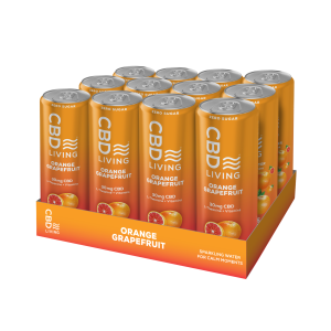 CBD Sparkling Water - Orange Grapefruit - 12 pack